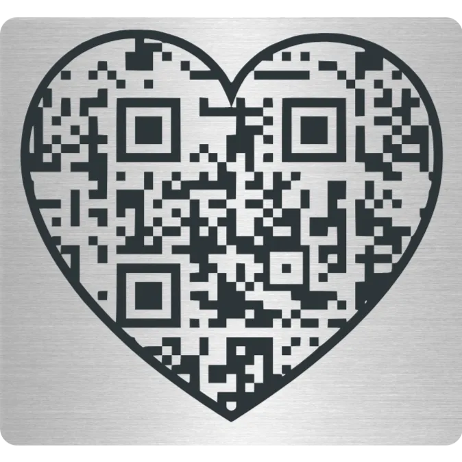 Alu Herz QR